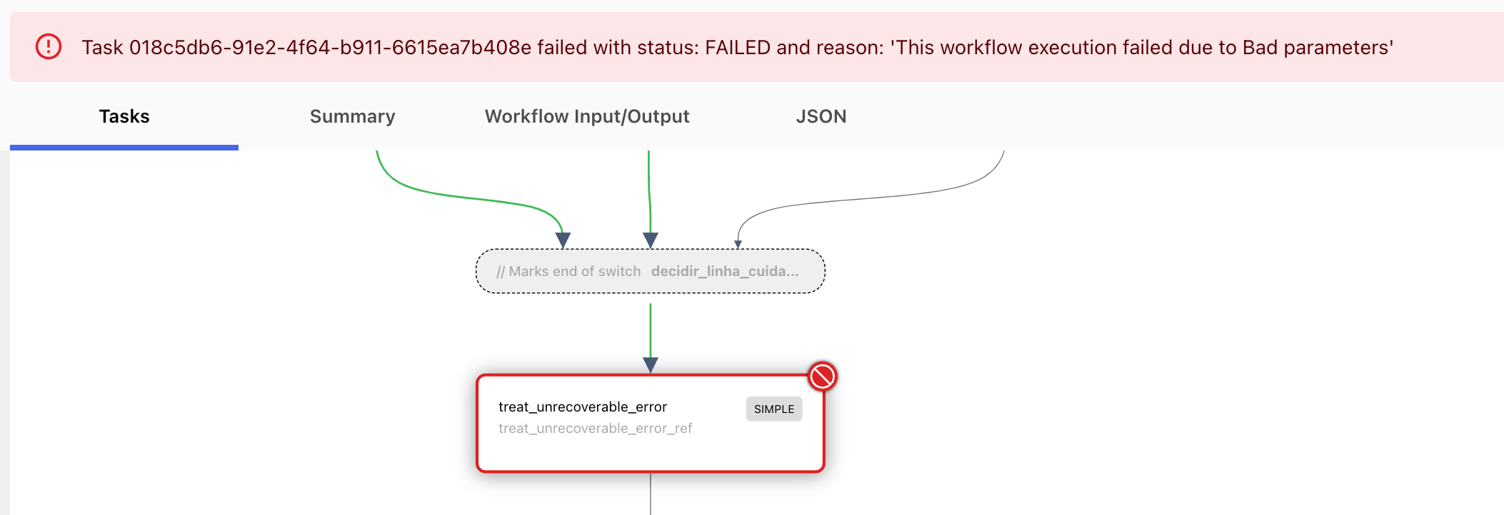 Non retryable exception